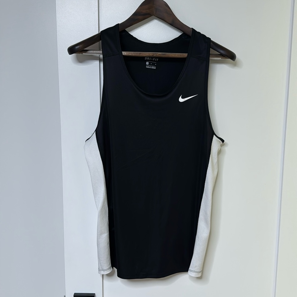 Nike Black and White Men's Tank Top